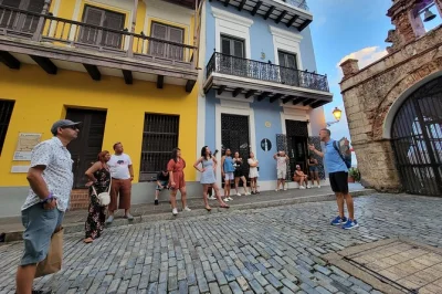 Golden hour stroll through old san juan’s colorful streets, guided visits to castillo san felipe del morro & san juan cathedral, ends by lively plazas near restaurants.
