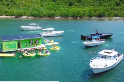 Sail around st. john’s coast, snorkel clear bays, and grab tacos at lime out—yes, the floating taco boat. includes captain, open bar, lunch, and snorkel gear.