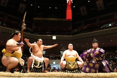 Vivi l’emozione del torneo di sumo a tokyo all’arena kokugikan con posti riservati, guida locale e uno snack. incluso libretto sul sumo e classifica banzuke.