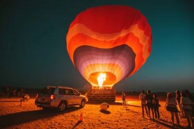 Feel the sunrise over dubai’s desert from a hot air balloon, then ride camels, try quad biking, and enjoy a bedouin breakfast—includes transfers and local guide.