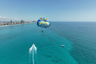 Vuela a 350 pies sobre miami beach con flysobe parasail, saliendo desde la histórica marina. incluye paseo en barco, equipo de seguridad y agua embotellada.