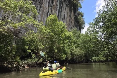 Feel the quiet magic of ao thalane’s mangroves by kayak at sunset, guided by locals. includes pickup, all gear, and a fresh bbq dinner on the water.