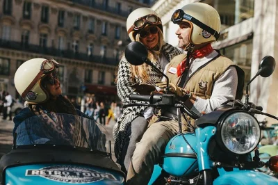 Feel paris from a vintage sidecar, weaving through montmartre, sacré-coeur, and secret corners with a local guide. includes hotel pickup and rain gear.
