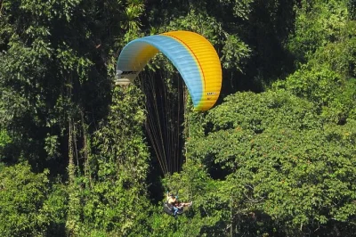 Fly over guacaica canyon on a private paragliding tour from guatape. includes transport, expert guides, and 12-15 minutes in the air. book your flight now!