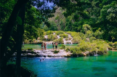 Wake up by lake atitlan & ride a shared shuttle to semuc champey, with pickup in panajachel, snack breaks, and air-conditioned comfort. secure your spot easily.