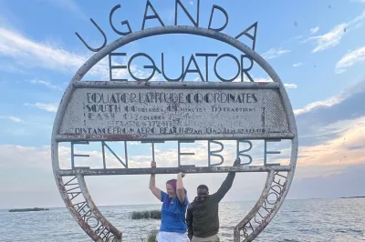 Feel the thrill of crossing uganda’s equator on lake victoria by boat from entebbe, spot wild birds and lizards, and relax with included pickup and local guide.