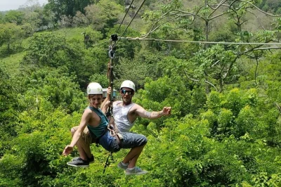Zipline through roatan’s jungle, meet sloths, snorkel the reef, and sample local chocolate and rum cake. small group tour with guide and gear included.