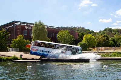 Feel the thrill of paris by road and river on an amphibious bus tour. see pont alexandre iii, eiffel tower, and la seine musicale with a fun local guide. includes live commentary.