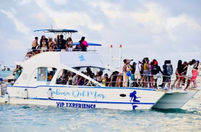 Feel the beat on a punta cana hip hop boat with live dj, snorkeling, dolphin spotting, and open bar. includes pickup, snacks, and lively crew for adults only.