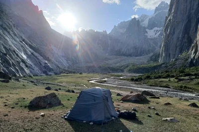 Wake up to the wild silence of nangma valley, trek beneath k6’s shadow, share chai with locals, and camp under karakoram stars—includes flights, all transfers, and meals.
