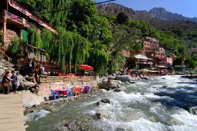 Escape marrakech heat: atlas mountains, ourika valley waterfalls, berber villages, local food. guided day trip with transport. book your spot now.