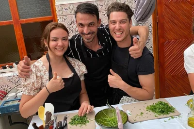 Step into a marrakech home kitchen for a hands-on moroccan cooking class with yassine & his mom. includes local market tour, tea, and lunch. book your spot.