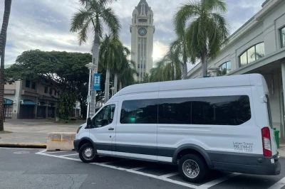 Private van transfer from honolulu airport to waikiki hotels for up to 14 people. reliable, easy pickup, no taxi lines. book your group transfer now.