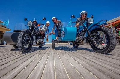 Feel the wind in deauville on a private sidecar ride, stopping for photos, local tales, and secret corners—includes vintage goggles, rain gear, and your norman guide.