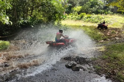 Feel the thrill of a private atv ride in la fortuna, then soak in wild rainforest hot springs. includes entrance fees and a bilingual guide for a personal adventure.