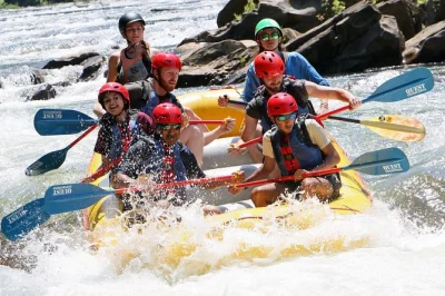 Feel the rush of middle ocoee river rafting through tennessee’s wild rapids, with a local guide, all gear included, and roundtrip transport from the outpost.