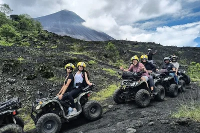Feel the thrill of riding atvs around guatemala’s pacaya volcano, through lava fields and villages, with a local guide, snacks, and roundtrip transport from antigua.