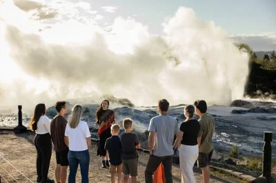 Scopri te puia a rotorua: ammira l’eruzione del geyser pōhutu, osserva da vicino i kiwi e incontra gli artisti māori. tour guidato con ingresso al centro di conservazione.