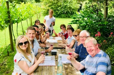 Deixe a correria da cidade para trás e aproveite um tour de vinhos em tamborine mountain—deguste rótulos boutique, conheça produtores locais, desfrute de um almoço de 2 pratos e relaxe com trans