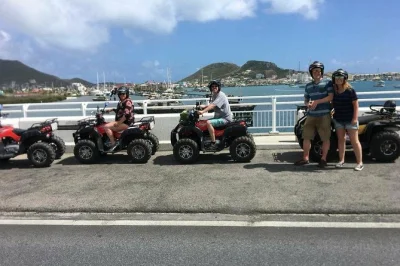 Ride atvs across dutch & french st. maarten, stop at airport beach and marigot, enjoy local guidance, and relax with included drinks—pickup available.