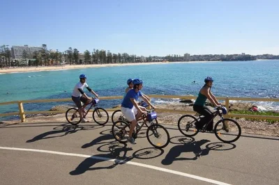Feel the freedom of manly by bike—ride coastal paths, explore north head sanctuary, and relax at shelly beach. includes helmet, lock & easy pickup.