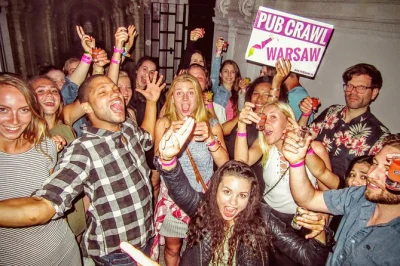 Laugh with new friends on a warsaw pub crawl, enjoy an optional 1-hour open bar, skip club lines, and taste polish vodka with local guides leading the way.