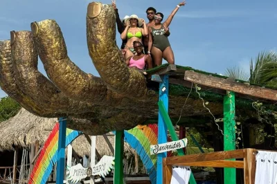 Découvrez l’île de barú depuis cartagena : détente au mirador beach club, piscine, déjeuner frais et cocktail, avec transfert inclus.