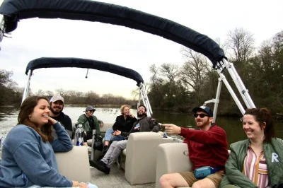 Feel waco’s river life on a 2-hour brazos boat tour—see mclane stadium, the old suspension bridge, and local wildlife. includes bottled water, guide, and easy parking.
