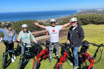 Ride e-bikes from la jolla village to mt. soledad, explore sea caves, spot seals at children’s pool beach, and cruise scenic coastal neighborhoods.
