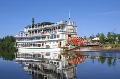 Step onto an alaskan riverboat in fairbanks, watch sled dogs run, see bush planes up close, and explore chena indian village with a local guide—coffee & donuts included.