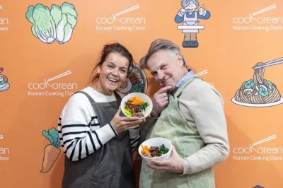 Step into seoul’s mangwon market with a local, taste street snacks, and cook 3 classic korean dishes in a hands-on class. includes private station & lunch.