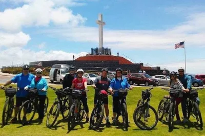 Feel the ocean breeze on a la jolla electric bike tour, climb mt. soledad for panoramic views, spot sea lions, and ride with a local guide—snacks and water included.