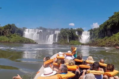 Feel the spray from both sides of iguazu falls in one day, guided by a local expert. includes hotel pickup, air-conditioned ride, and time for a boat trip.