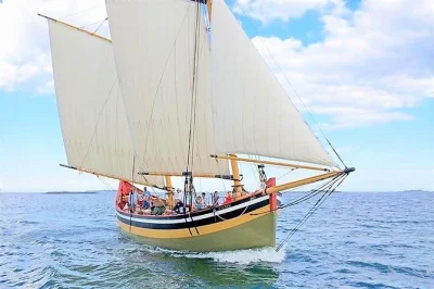 Erlebe den wind auf einer echten schooner und segle ab pickering wharf durch den salem sound. hilf beim setzen der segel, übernimm das ruder und lausche spannenden geschichten der crew. mit bordtoile