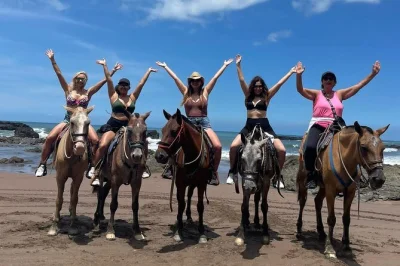 Feel the quiet rhythm of jaco on horseback, spot monkeys and sloths, ride jungle trails with a local guide, and enjoy a tailored adventure—includes helmets and water.