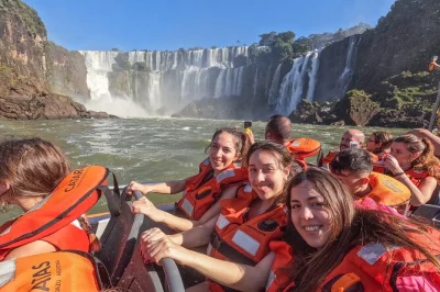 Feel the thunder at iguazu falls on argentina’s side—boat ride under the spray, jungle-truck adventure, and train to devil’s throat. includes pickup.