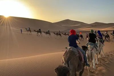 Feel the warmth of zagora’s desert, ride camels at sunset, sleep in a berber tent, and wake to sunrise over erg chegaga. includes dinner, breakfast, and pickup.