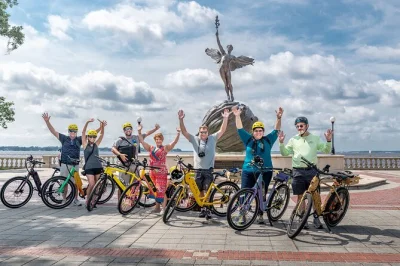 Feel the pulse of jacksonville on a guided electric bike tour through riverside, avondale & san marco, crossing the st johns river with local art bikes. includes water & guide.