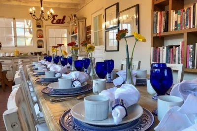 Start your santa fe morning with a chef-led brunch by carolina, le cordon bleu trained, in a garden or cozy communal table. includes 3-course menu & local touch.