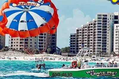 Découvrez destin depuis les airs en parasailing, à 120 mètres au-dessus de l’eau turquoise. observez la vie marine et partagez des moments inoubliables entre amis. tout le matériel est inclus.