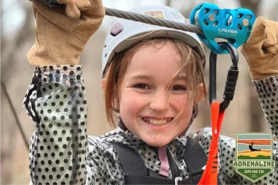 Feel the wind as you zip through ozark hills on 8 lines, cross a swinging bridge, and laugh with local guides. includes gear, bottled water, and small group sizes.