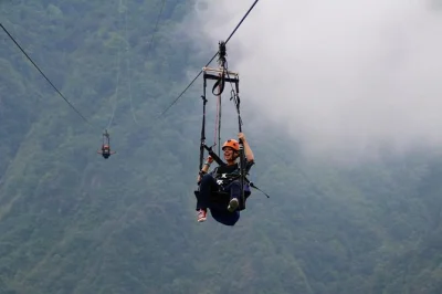 Feel the rush on pokhara’s zipflyer, the world’s steepest zipline. soar above sarangkot with annapurna views, hotel pickup included for easy adventure.