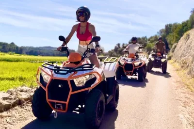 Feel the rush riding a quad bike from palma through mallorca’s districts, up randa mountain for wild views, with a swim stop in summer. includes guide & gear.