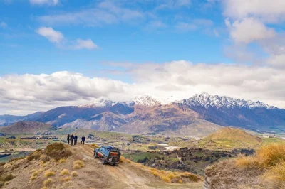 Feel the rush of a 4wd adventure from queenstown, explore lord of the rings filming sites, try gold panning, and enjoy panoramic wakatipu basin views with hotel pickup.