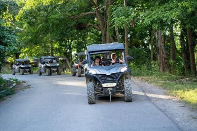 Feel the pulse of jamaica’s countryside on a rastasafari atv ride from negril, with river swim, ital food lunch, and pickup included. meet locals and taste fresh fruits.