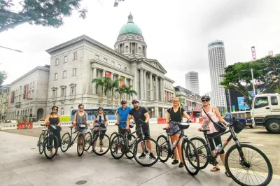 Pedal through singapore’s neighborhoods, try local coffee shop snacks, and cycle the formula 1 track—guided city bike tour with flexible bike choices and bag storage.