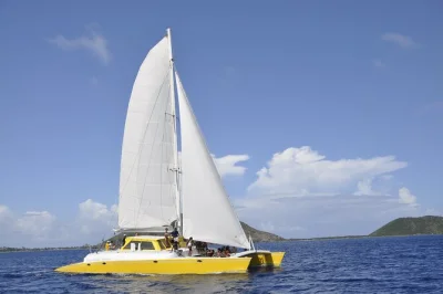 Feel the salt spray on a st kitts catamaran, snorkel secluded coves, and share a fresh buffet lunch at sea. includes open bar, pickup, and all gear.