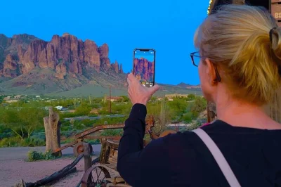 Feel the wild sonoran desert on a guided superstition mountain hike, drive the apache trail, and try lunch at a real goldfield ghost town saloon. includes water.