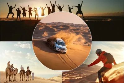 Erlebe dune bashing bei doha, reite auf kamelen mit einheimischen und entdecke, wo die wüste am khor al adaid aufs meer trifft. inkl. hoteltransfer und erfrischungen.