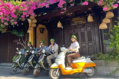 Feel the pulse of hoi an from a vintage vespa—ride back roads, try a bamboo basket boat, and taste real local dishes. includes pickup and lunch.